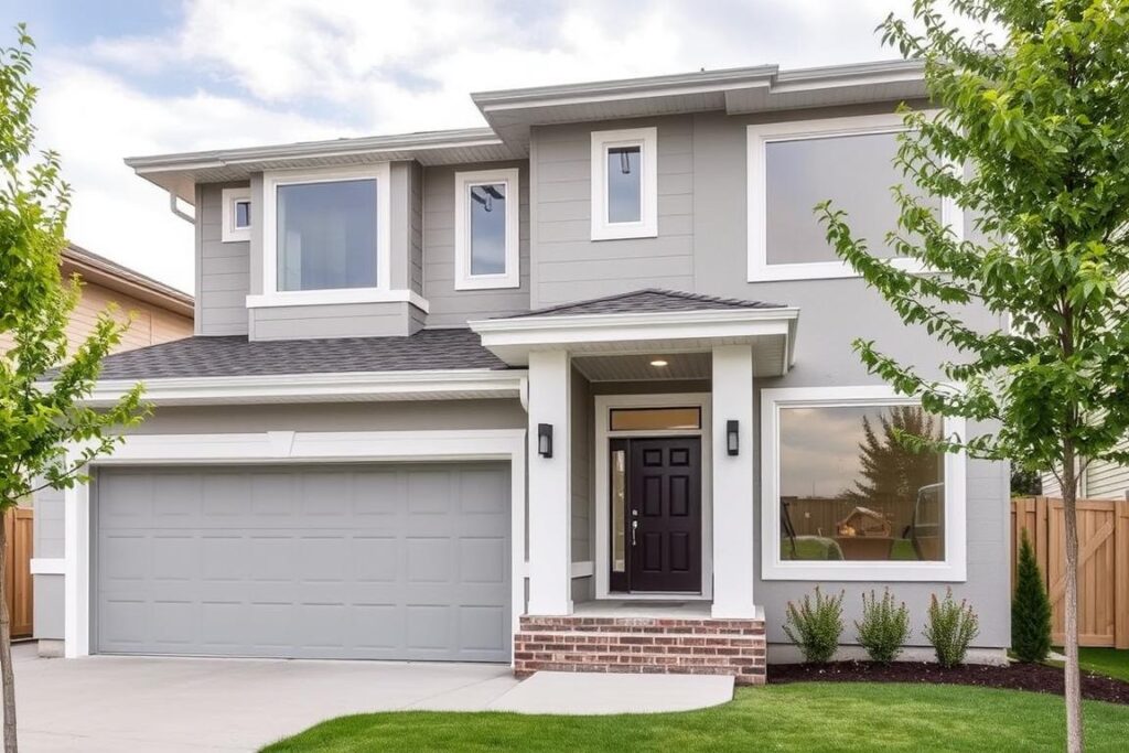 Calgary house painting with modern neutral colors