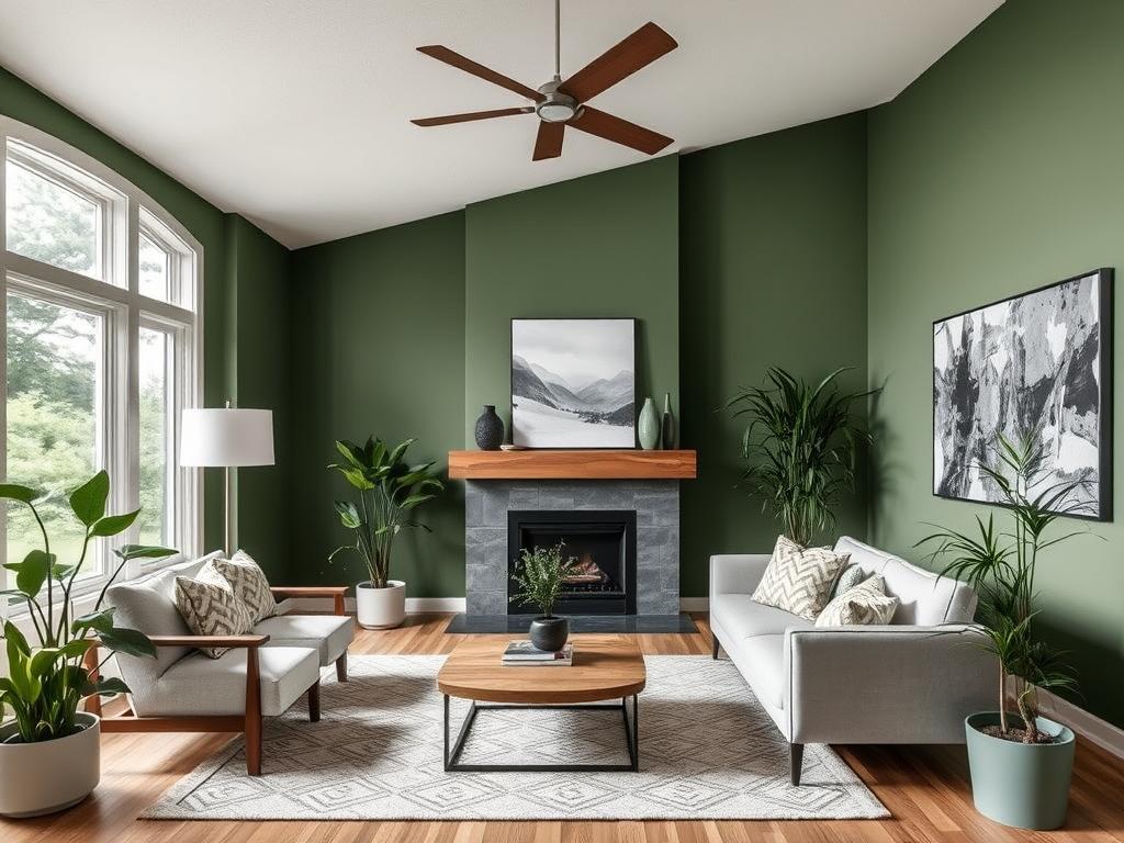 Calgary house painting with nature-inspired colors
