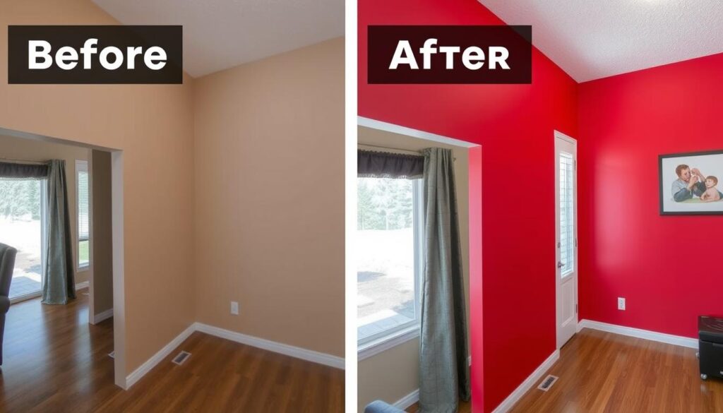 Completed wall painting project by professional Calgary painters Completed wall painting project by professional Calgary painters
