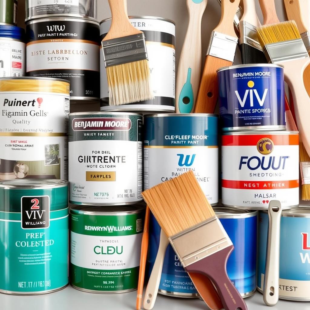 High-quality paint cans used by affordable painting services Calgary
