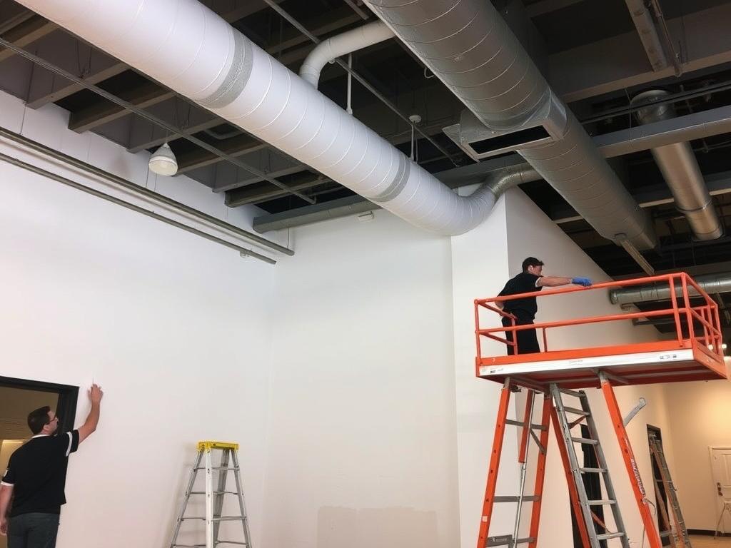 Interior commercial painting project in a Calgary retail space Interior commercial painting project in a Calgary retail space