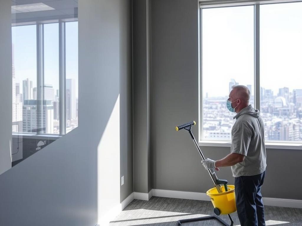 Maintenance of commercial painting in a Calgary business Maintenance of commercial painting in a Calgary business