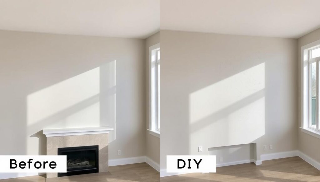 Professional wall painting results compared to DIY in Calgary home Professional wall painting results compared to DIY in Calgary home