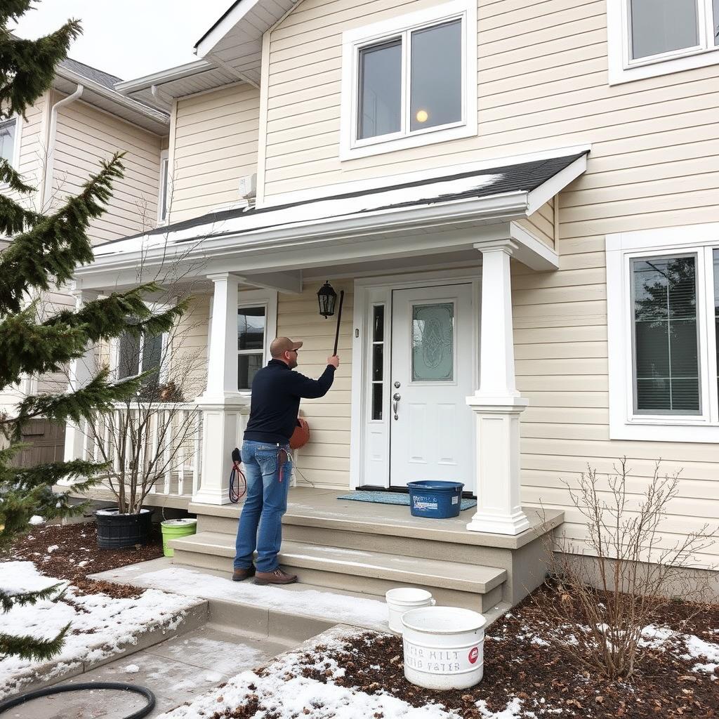 Spring preparation for Calgary house painting