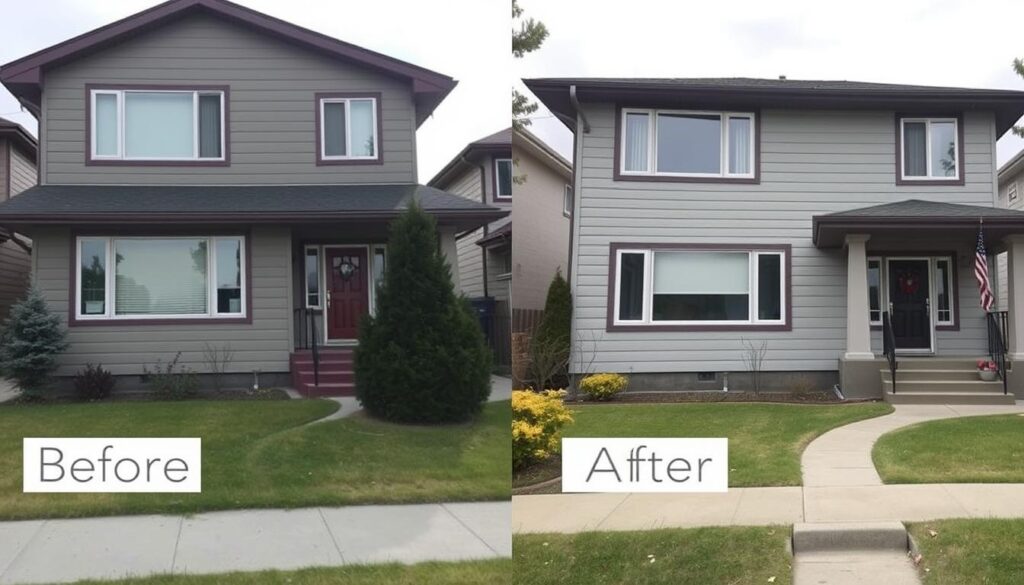 Calgary home with quality paint maintaining appearance despite harsh weather