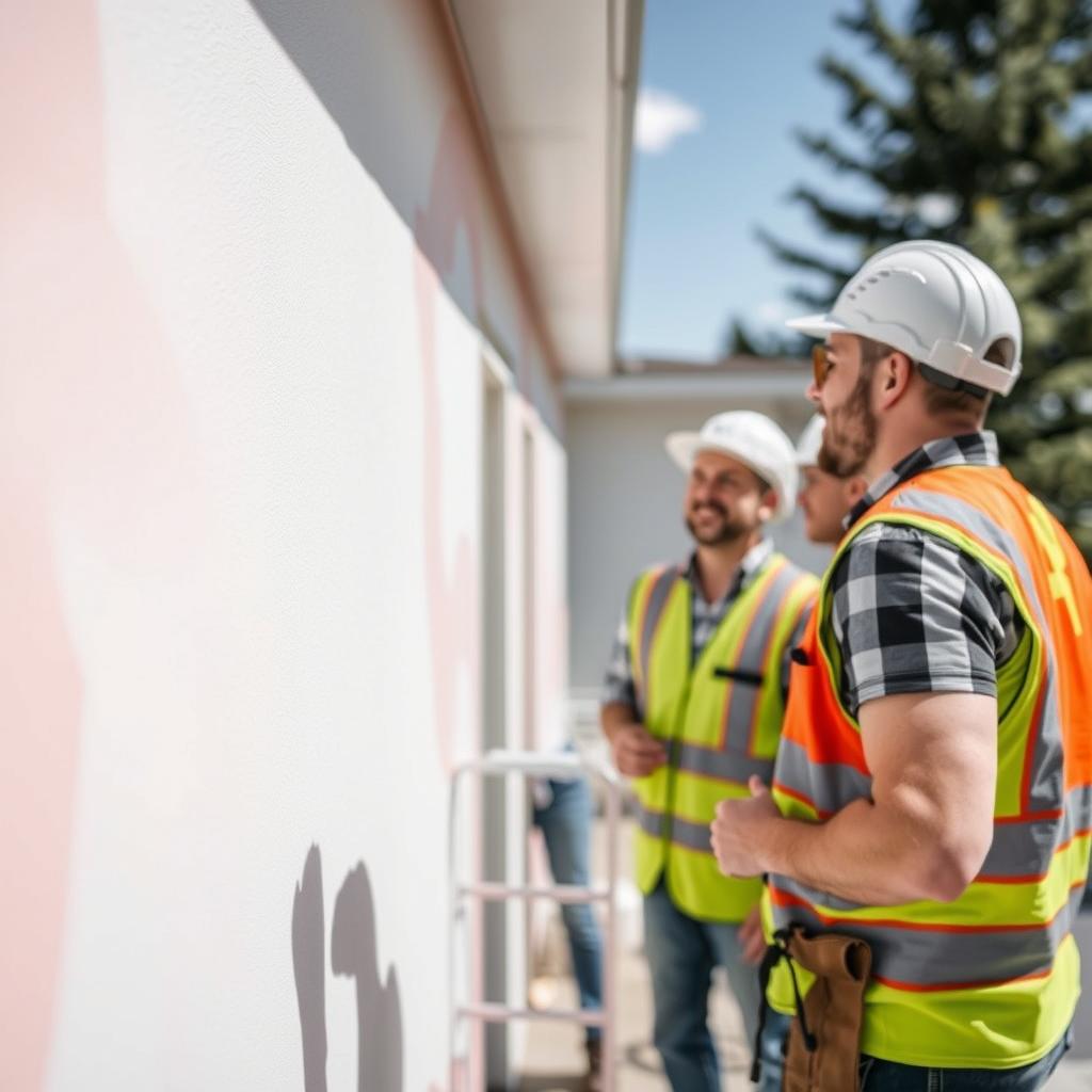 Calgary painting company owner on job site Calgary painting company owner on job site