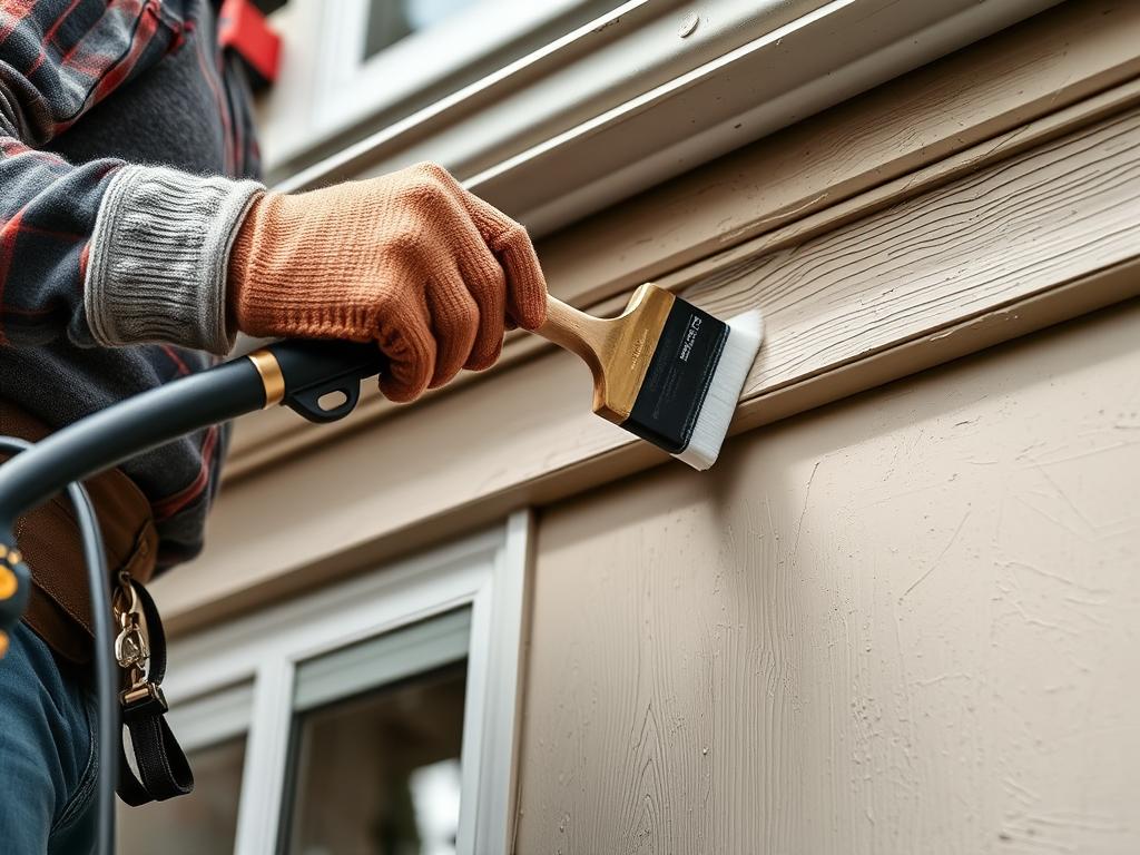 Climate-appropriate paint being applied to Calgary home
