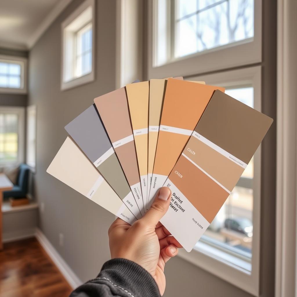 Color consultation with paint samples in Calgary home Color consultation with paint samples in Calgary home
