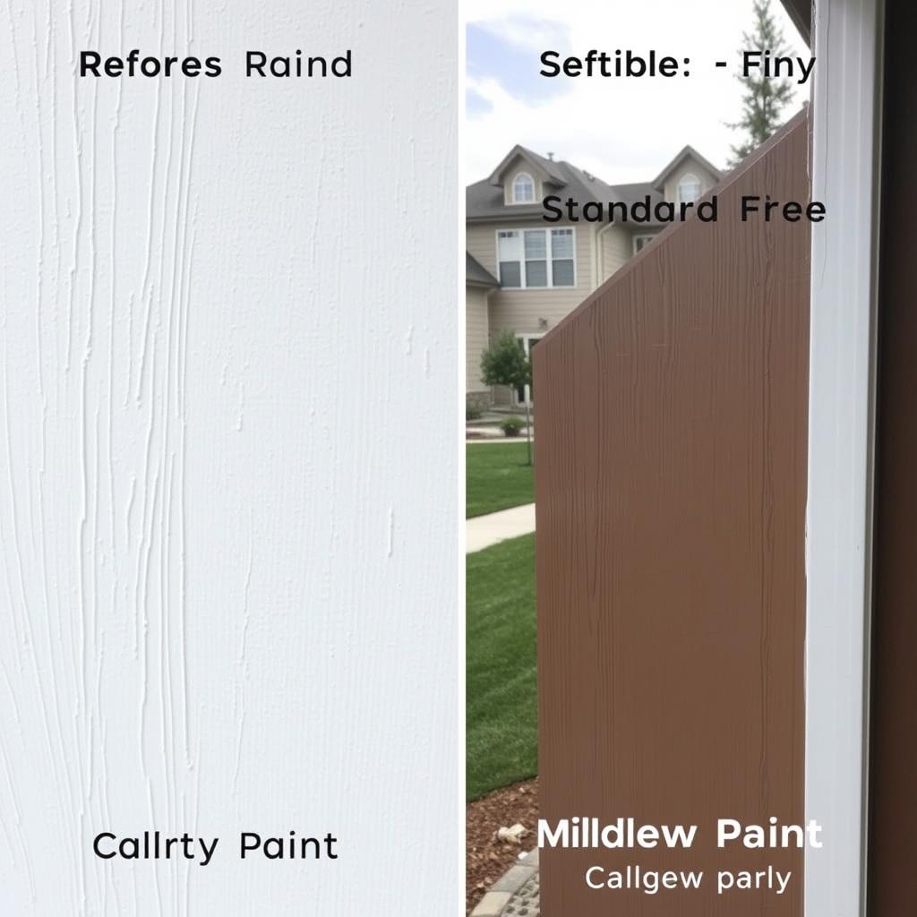 Comparison of mildew resistance between quality and standard paint in Calgary