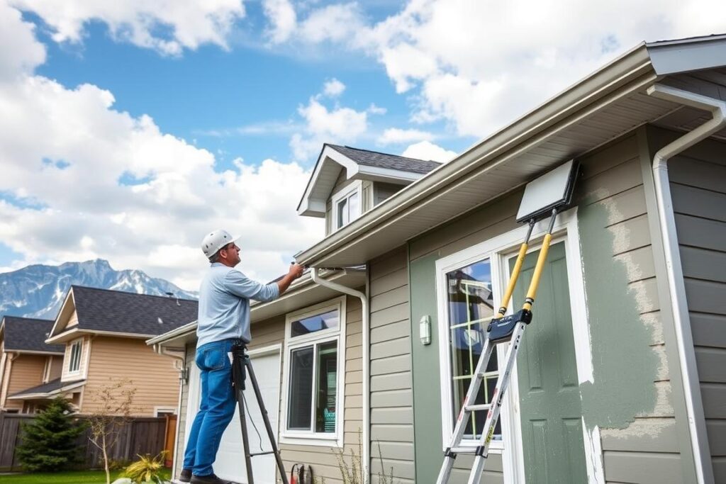 Exterior house painting in Calgary showing weather-resistant techniques