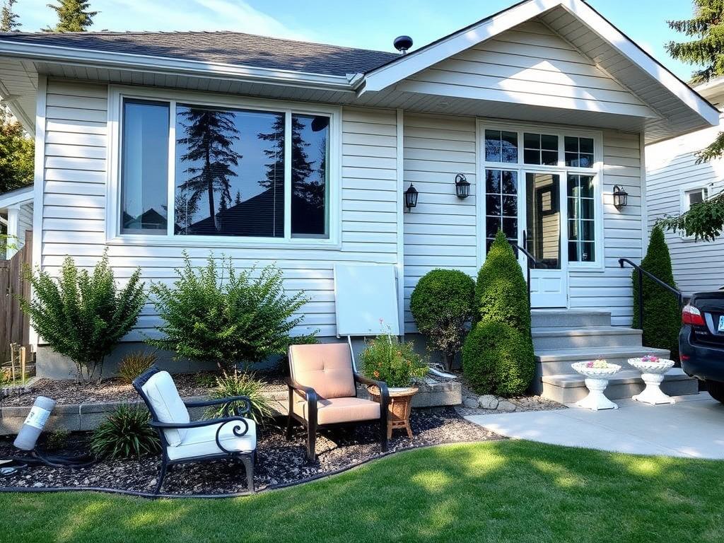Exterior preparation for residential painting in Calgary