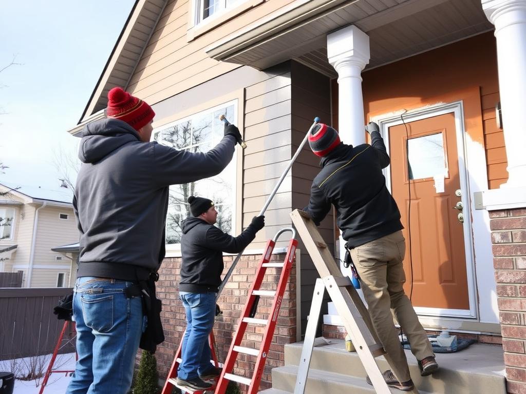 Home painting Calgary project protecting exterior from winter weather