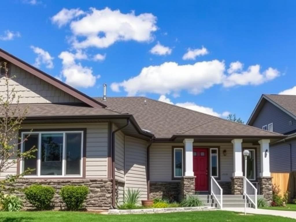 House in Calgary showing weather-resistant paint application House in Calgary showing weather-resistant paint application