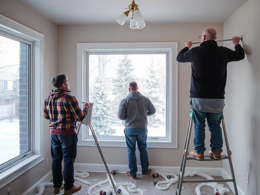Interior painting during Calgary winter