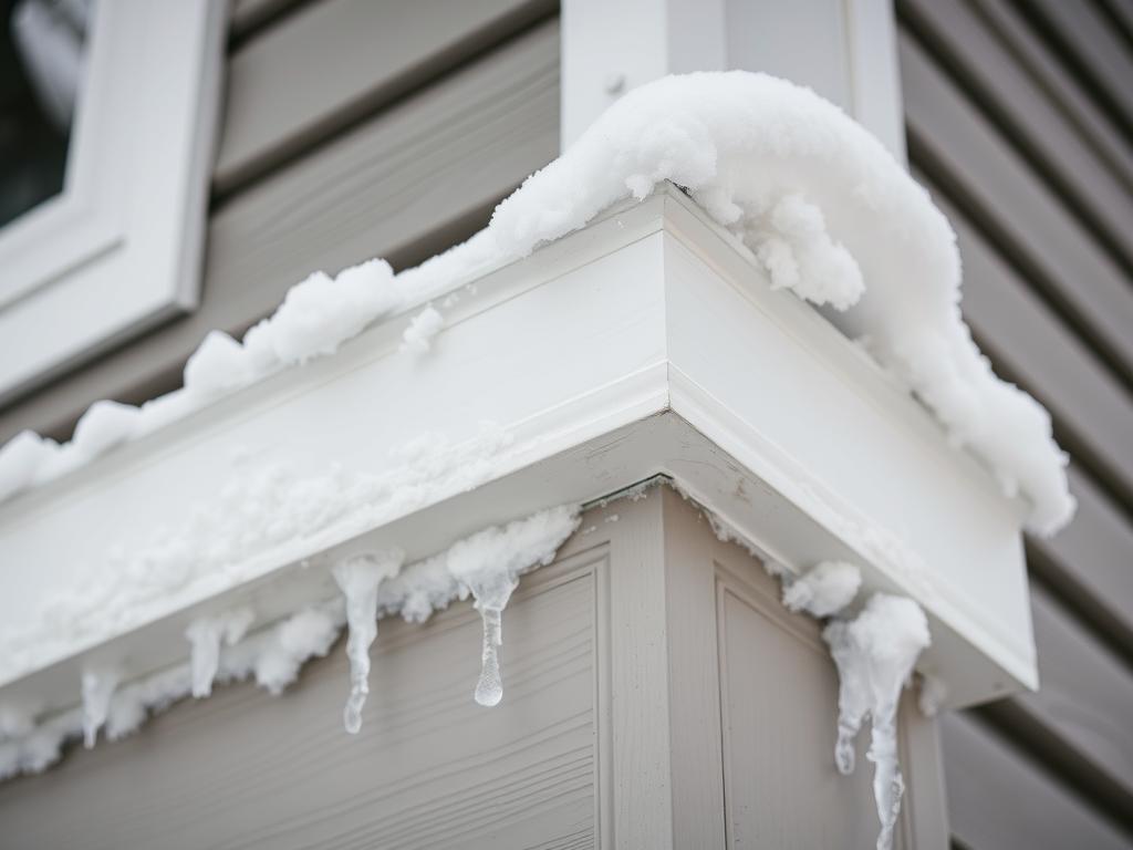 Snow and ice on Calgary home exterior with quality paint