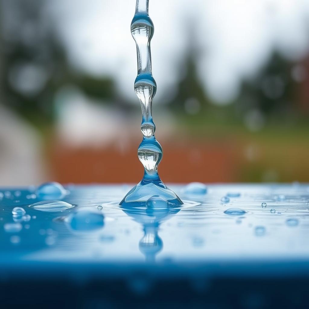 Water beading on quality paint surface in Calgary rain