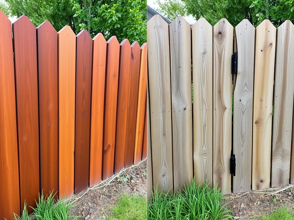 Comparison of stained vs unstained wood in Calgary outdoor conditions